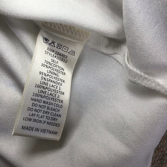 J By J.O.A Women’s White Halter floral lace overlay Dress Sz. XXL EUC - Picture 8 of 9